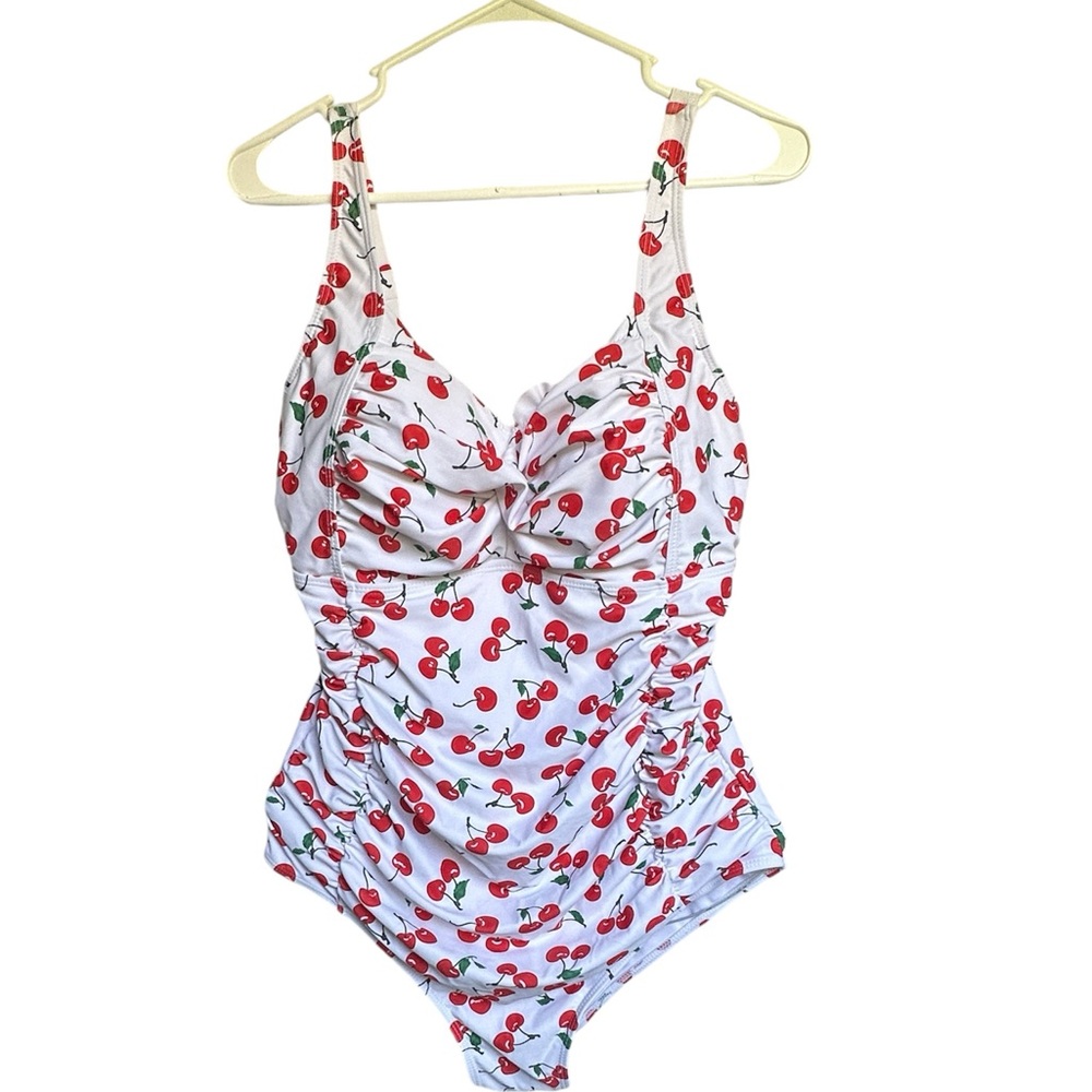 Retro Aqua Eve Scalloped Swimwear Plus Size